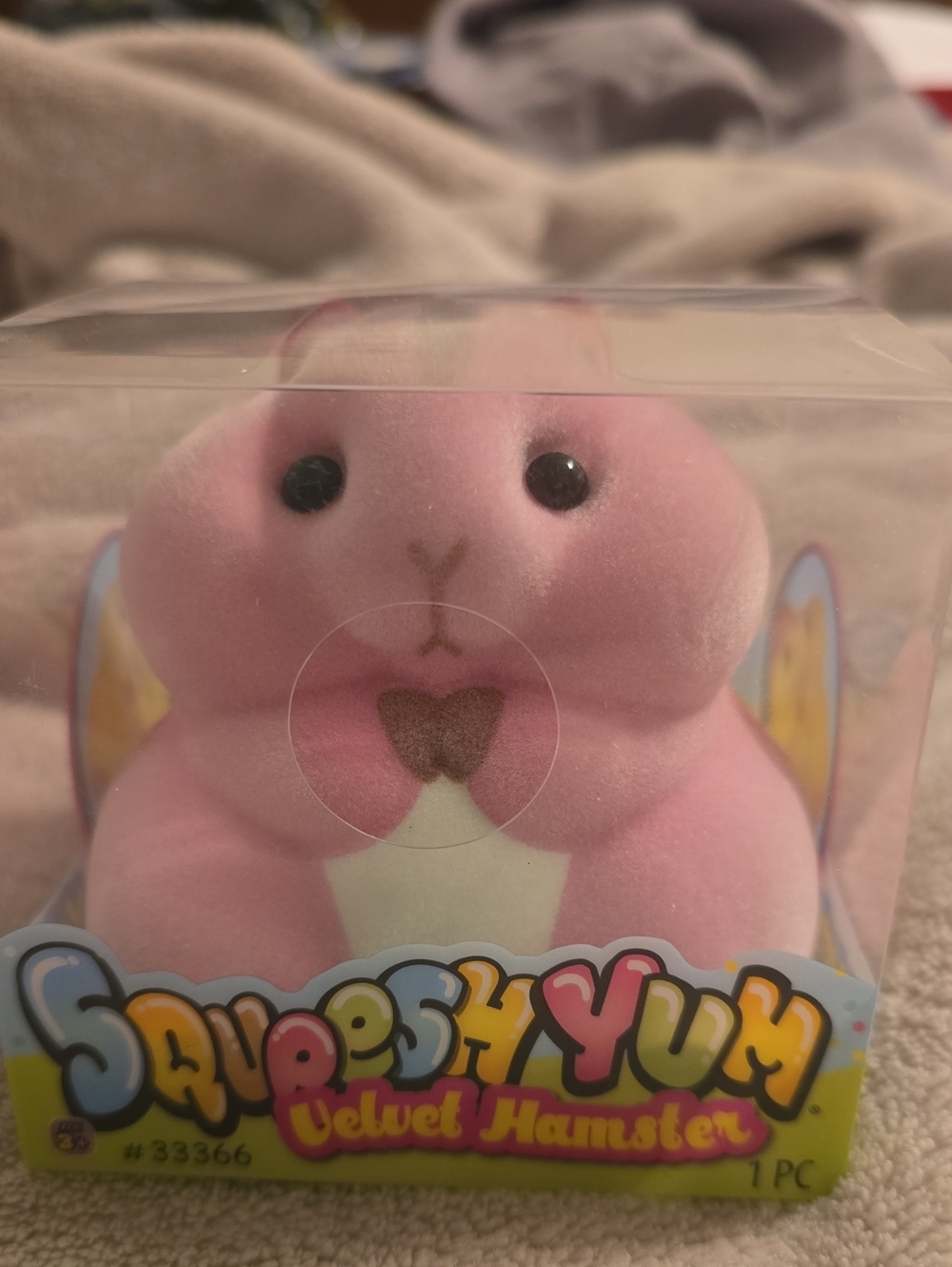 Squeesh Yum Velvet Hamster Plush - Pink